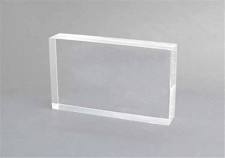 Custom Clear Polishing PMMA Acrylic Display Paperweight Block