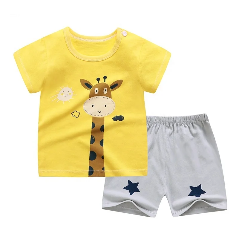 

0-6year Summer Cotton Baby Sets Leisure Sports Boy T-shirt + Shorts Sets Toddler Clothing Baby Boy Clothes