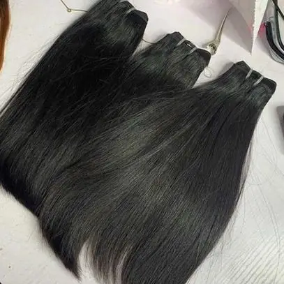Best Quality Super Double Drawn Bone Straight Weft Remy Natural Black Raw Vietnamese 100% Human Hair Extensions 26" Perm Hair