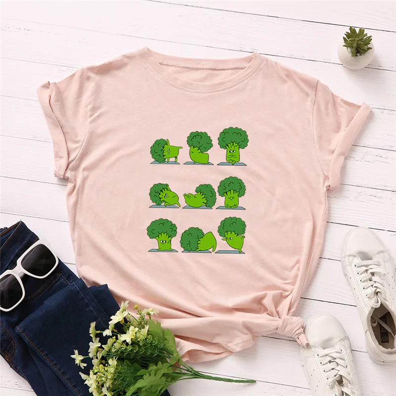 

Trendy Fashion Printed Summer Plus Size Tshirt For Ladies, Customized color