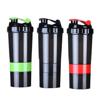 

OLERD 500ml Custom Logo BPA Free Colorful Gym Sports Plastic Protein Shaker bottle, Customized color