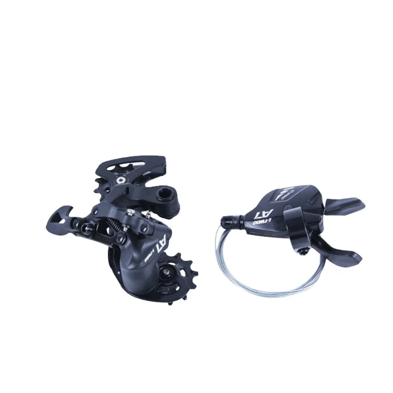 

A7 10 11 Speed Mountain MTB Bikes Alloy Shifter Lever Combination Rear Road Bicycle Derailleur, Black