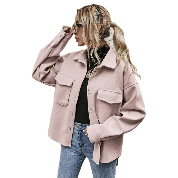 

Cashmere Customized Fashion Winter Short Coat Woolen Jacket Women's Coat