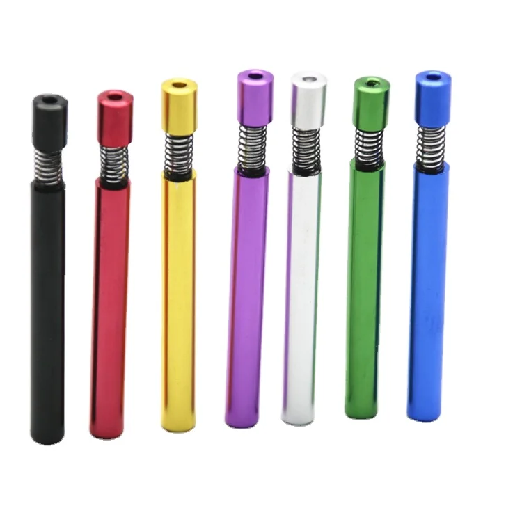 

Ladies spring cigarette holder Metal small pipe Multi-color spot wholesale tobacco pipe