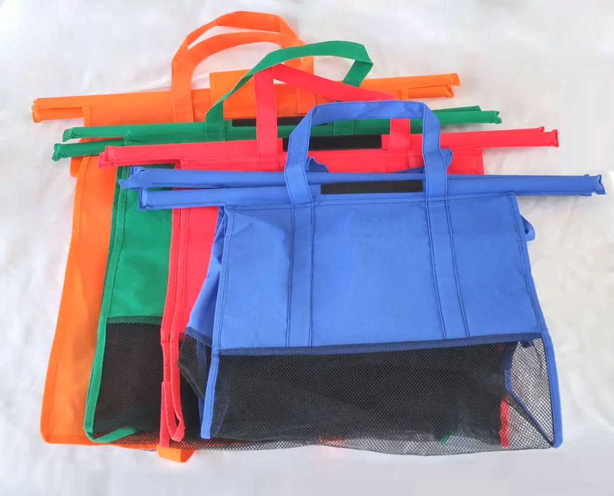 

Factory Nylon folding stationary grab bag grab the bag by hand for shopping cart