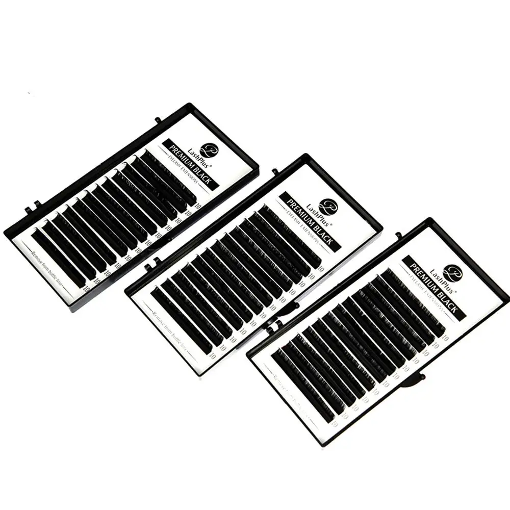 

Amazon hot selling silk corea delux silk lash korea eyelash extension eyelashes high quality silk eyelash extension, Black and other colors