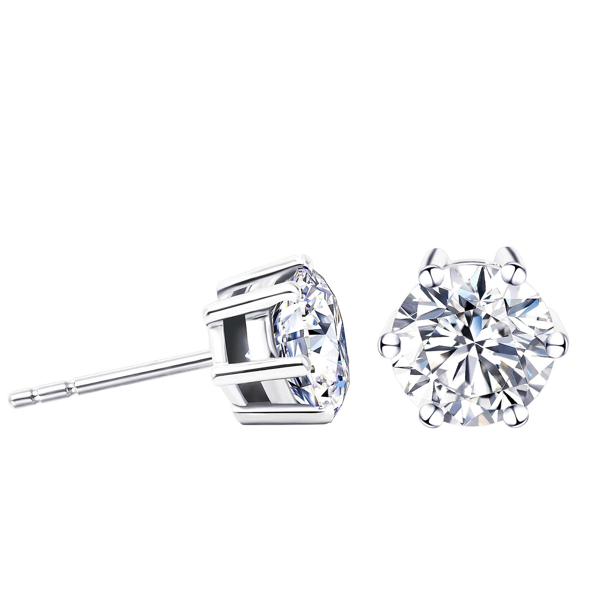 

Tianyu Gems FBA mens women small 0.5ct 1.0ct plated 18k thick gold moissanite studs earrings 925 sterling silver for women