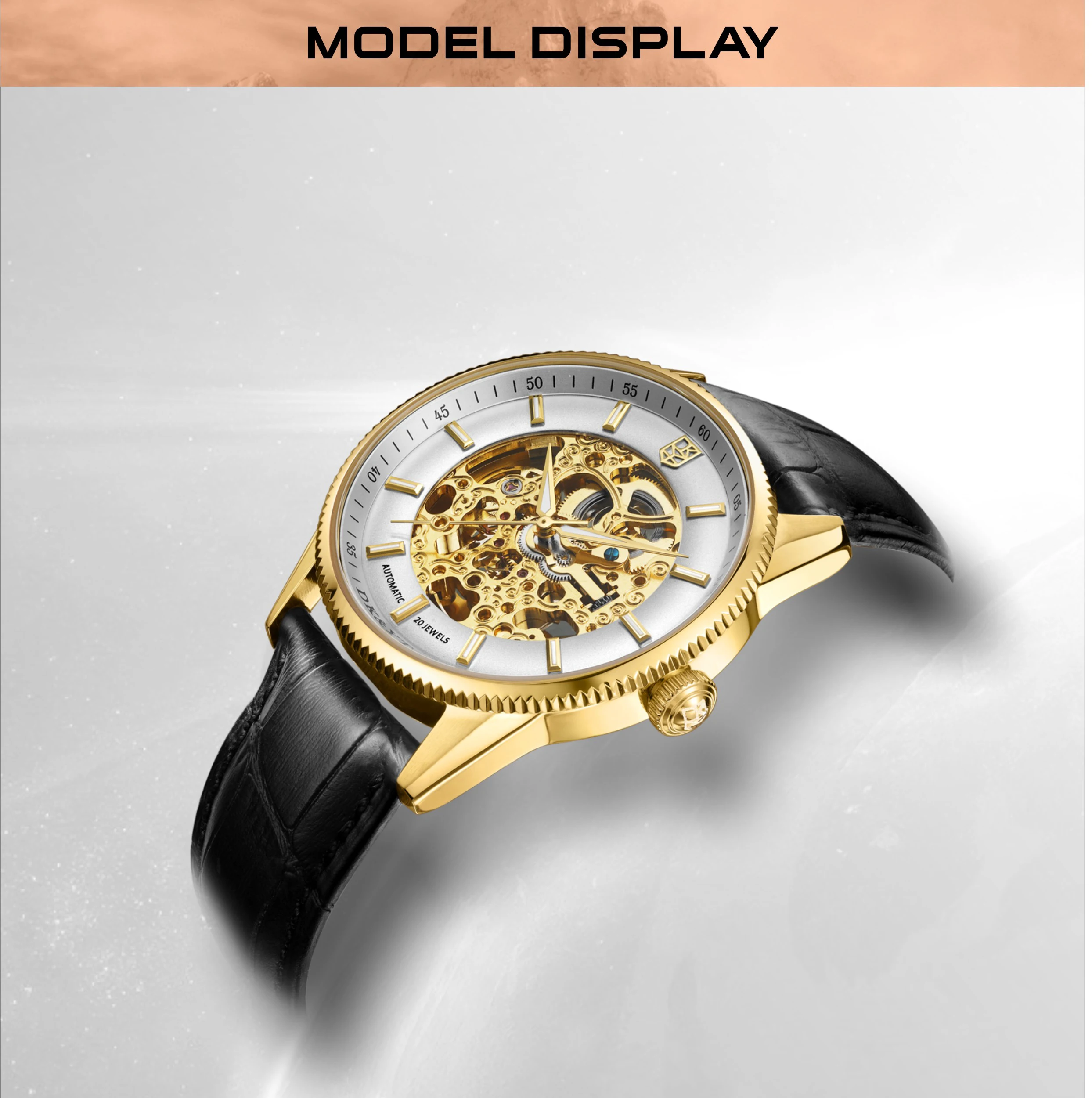 Oem Stainless Steel Case Back Water Resistant Chinese Mechanical