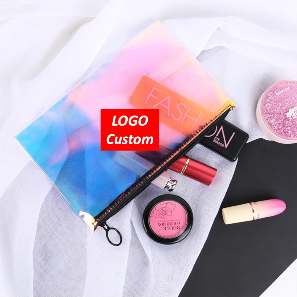 

Factory supply Low MOQ LOGO Custom travel cosmetic bag logo