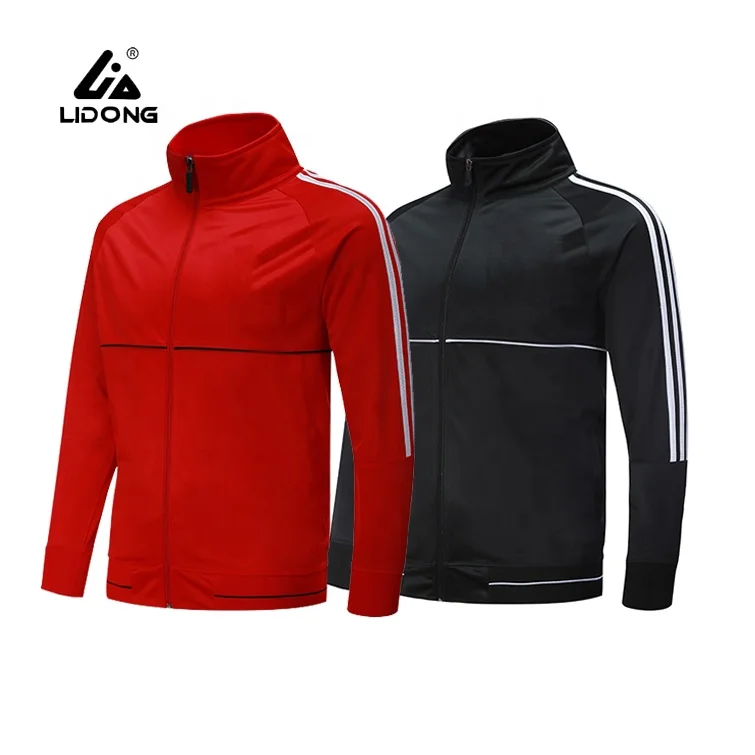 

New soccer jacket hot sale red black sports training jackets, Acid blue,black,red,blue,white,green,orange,ming blue/customized