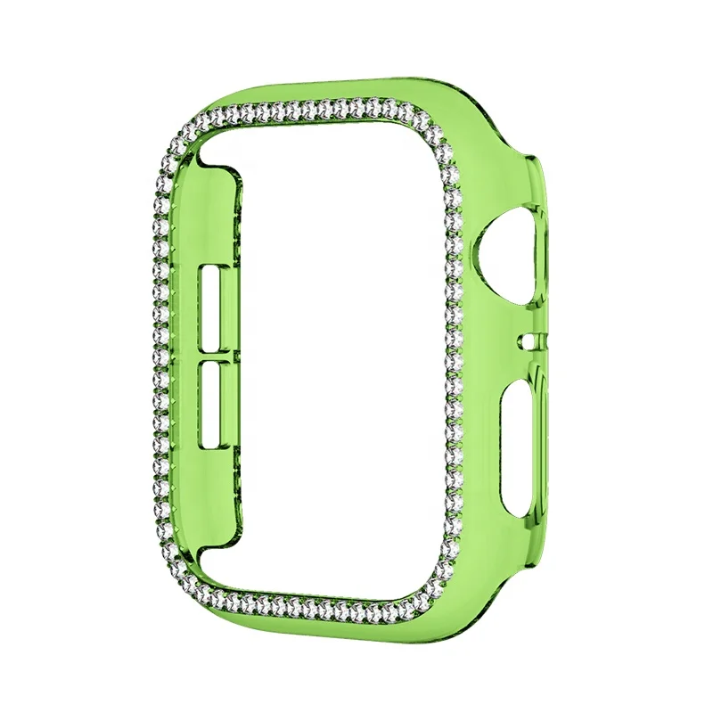 

Case for Apple Watch 38mm Screen Protector Bling Diamonds Protective Cases Cover PC Plated Bumper Frame for Series 3/2/1, Optional