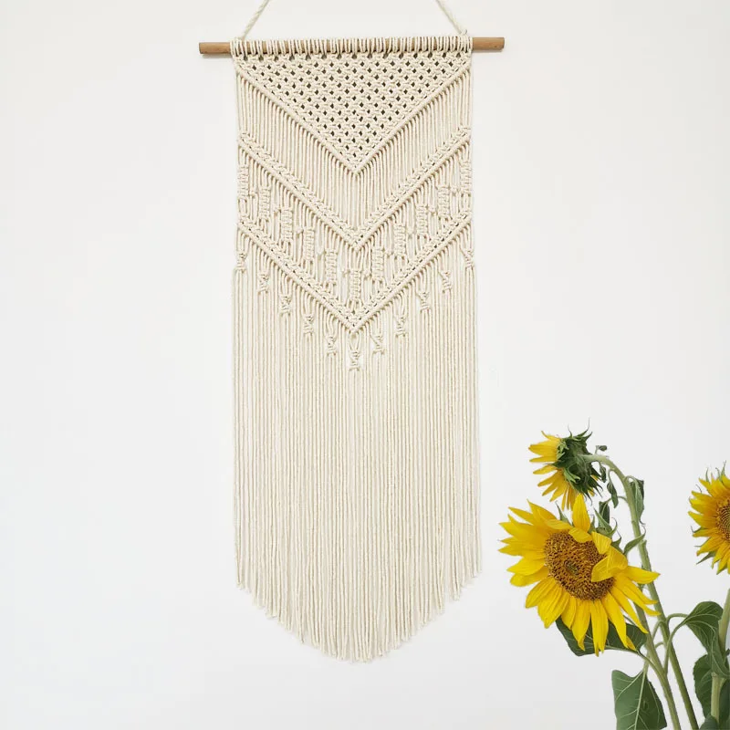 

Macrame Wall Hanging Art Woven Wall Decor Boho Home Chic Decoration for Apartment Bedroom Living Room Gallery