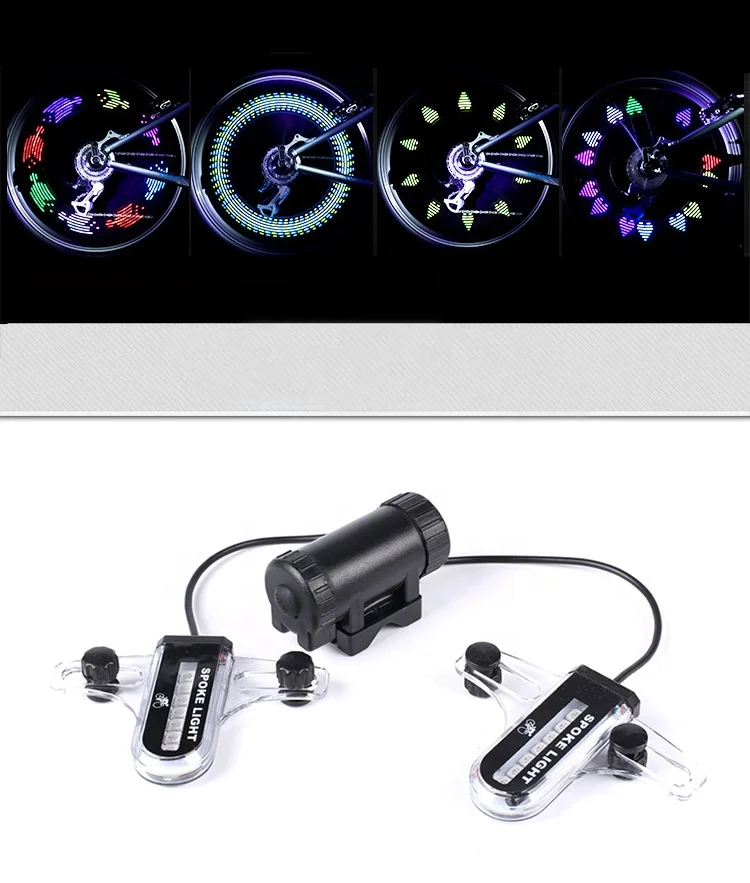 

Bike Wheel Lights Waterproof LED Bicycle Spoke Lights Safety Tire Lights 30 Different Patterns Change Bike Accessories