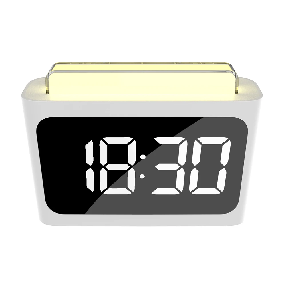 

2021 Popular Bed Led Alarm Clock Red Digital Clock 7 Color Night Light 2 Usb Charger Alarm Clock
