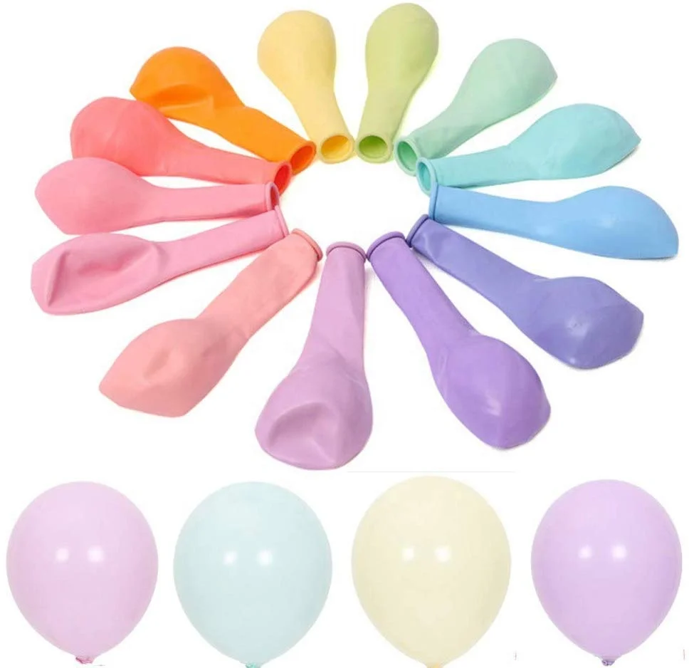 

2021 Amazon Top Sale 100pcs Assorted Colors Macaron Latex Helium Balloons 12inch for Wedding, Birthday Party Decoration, Multicolor