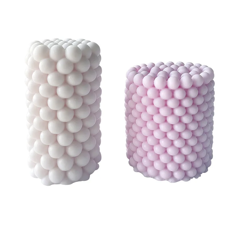 

Wholesale Diy Custom 3d Cylinder Silicone Pillar Candle Molds For Candle Making, White