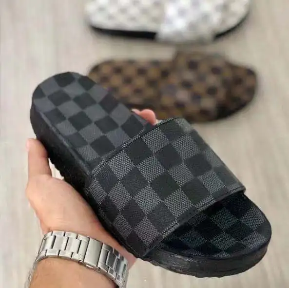 

2021 summer new designer shoes women famous brands unisex slippers beach sandals, Black