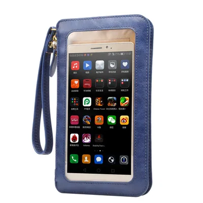 

Boshiho Phone Bag Touch Screen PU Leather Crossbody Bag Universal Phone Wallet Pouch Shoulder Bag for iPhone Xs Max 6.3" Phone, Black;blue;brown;red