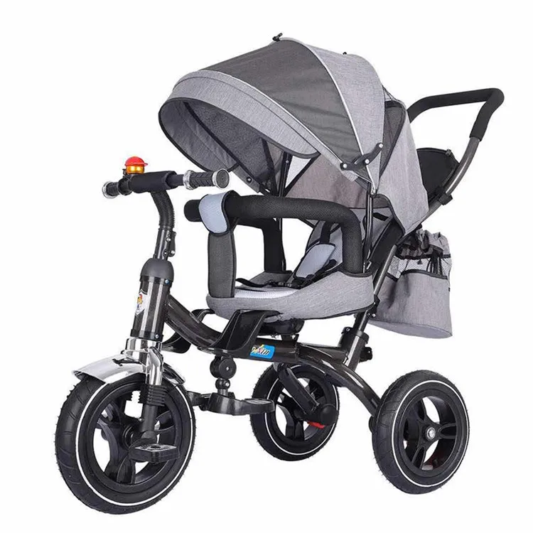 Air Tire Wheels Baby Walker Tricycle/colorful Baby Boy Tricycle 4 In 1