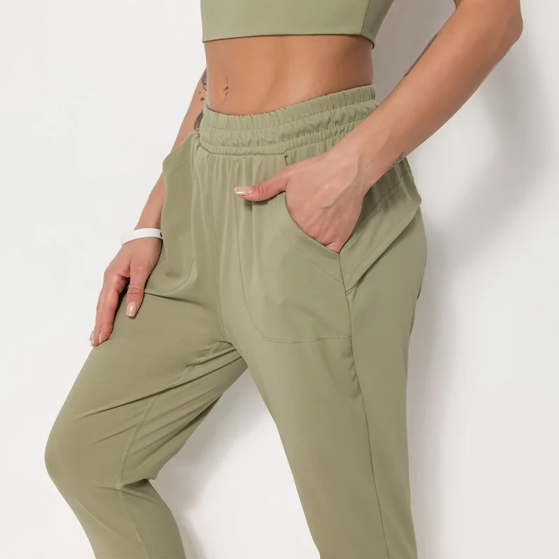 

Womens Leggings High Quality Solid Color Sports Pants Elastic Casual Pants