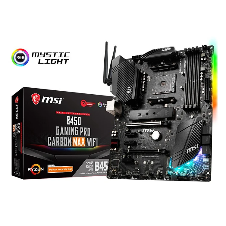 

New Original MSI B450 GAMING PRO CARBON MAX WIFI Gaming Motherboard Support RYZEN 1st 2nd 3rd Gen CPU AM4 Gaming Motherboard