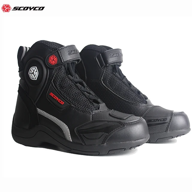 

SCOYCO Men Leather Waterproof Motorcycle Racing Motorbike Biker Safety Speed Riding Boots Shoes