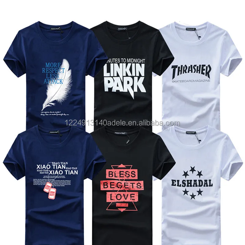 

Wholesale men's cotton tshirt casual Printed T shirts Sustainable summer t shirt for men