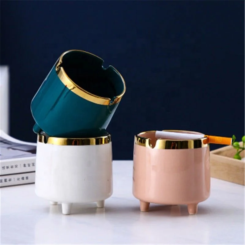 

Ceramics Round Mini Ashtray jhcentury, Green/white