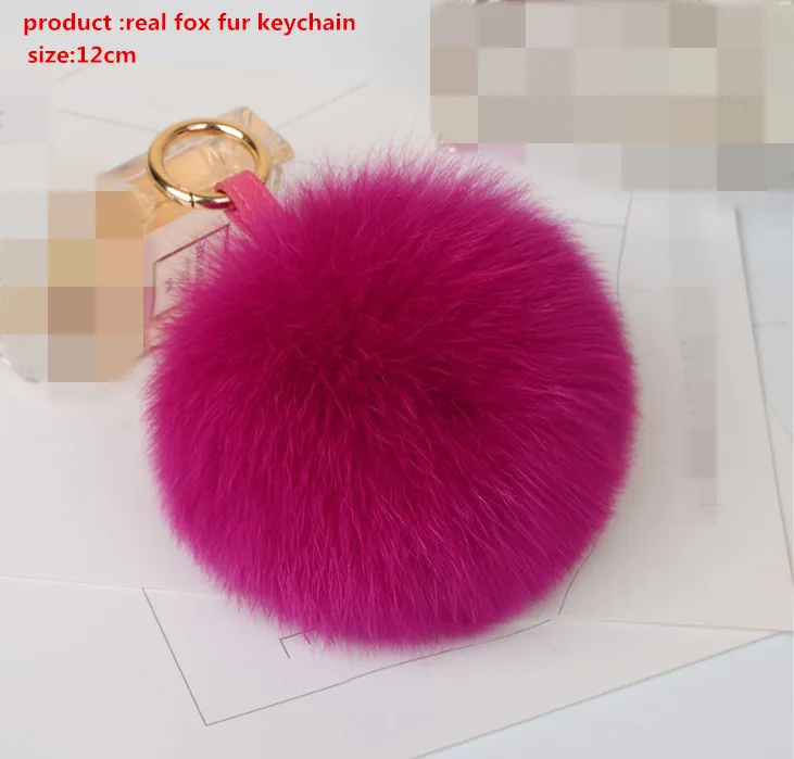 Bag Charm Pompom Furry Friends Ball Fake Fur 12cm Ball Raccoon Soft Fluffy 