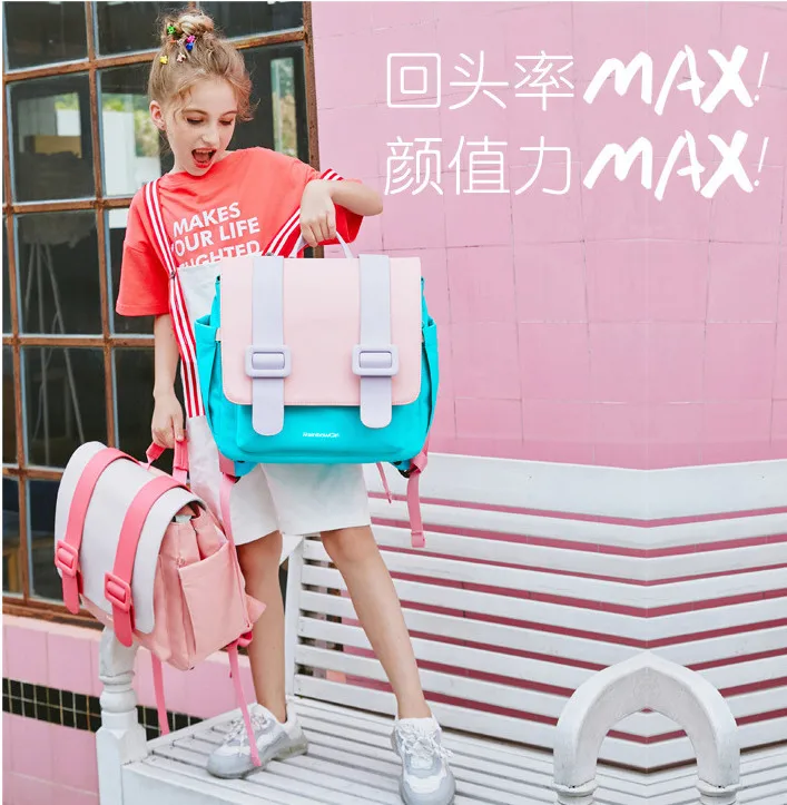 

2021 School Bag New Models Burden Alleviation Backpack School Bags Girls Factory Custom School Bags Kids