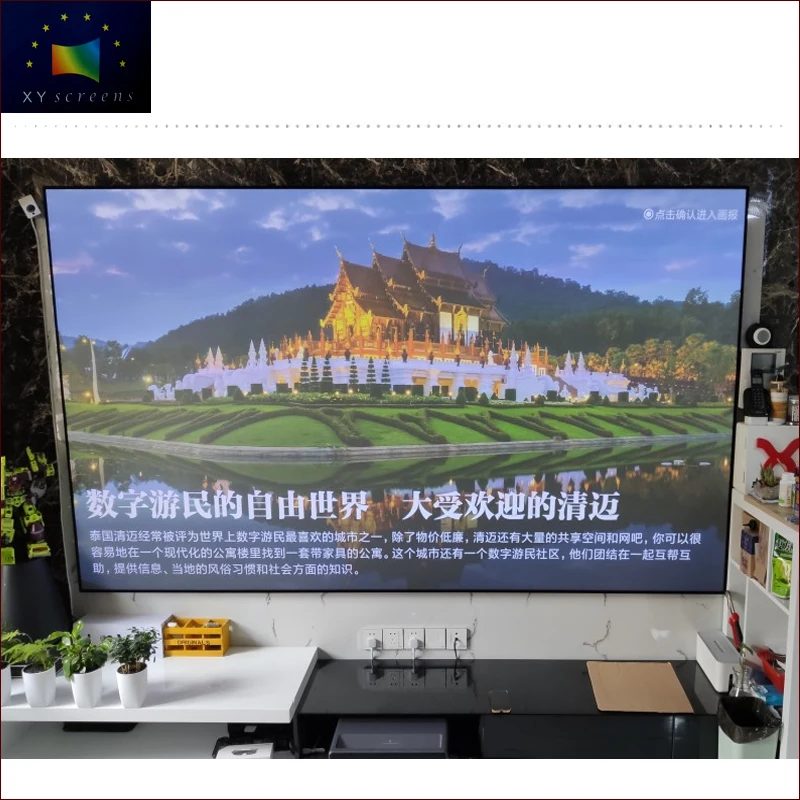 

xyscreen pet ust projector screen 4k uhd alr for ust projector