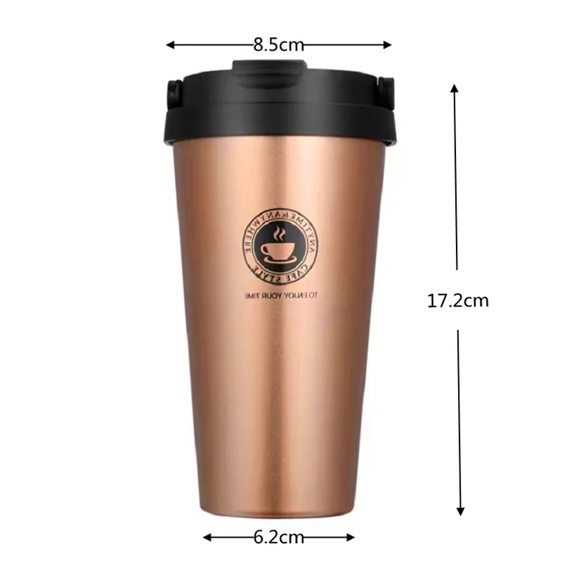 

Best Selling Custom Logo Luxury 500ml Travel Insulated Coffee Mug With Lid, Colors