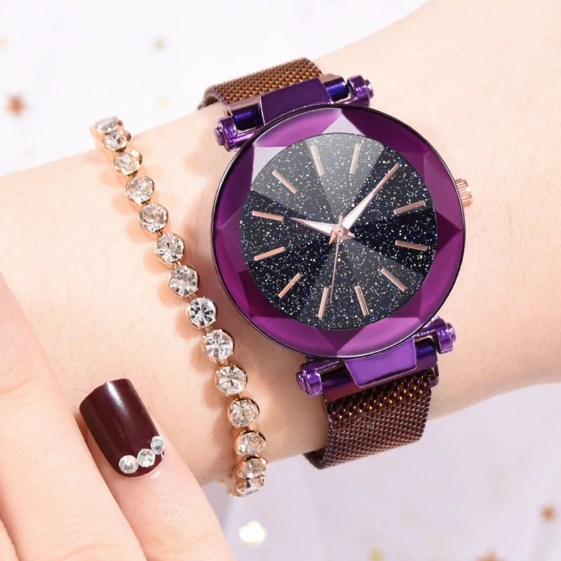 

Drop Shipping Fashion Women Magnetic Luxury Watches Women Bracelet Dress Watch Analog Quartz Diamond Wrist Watch For Girl