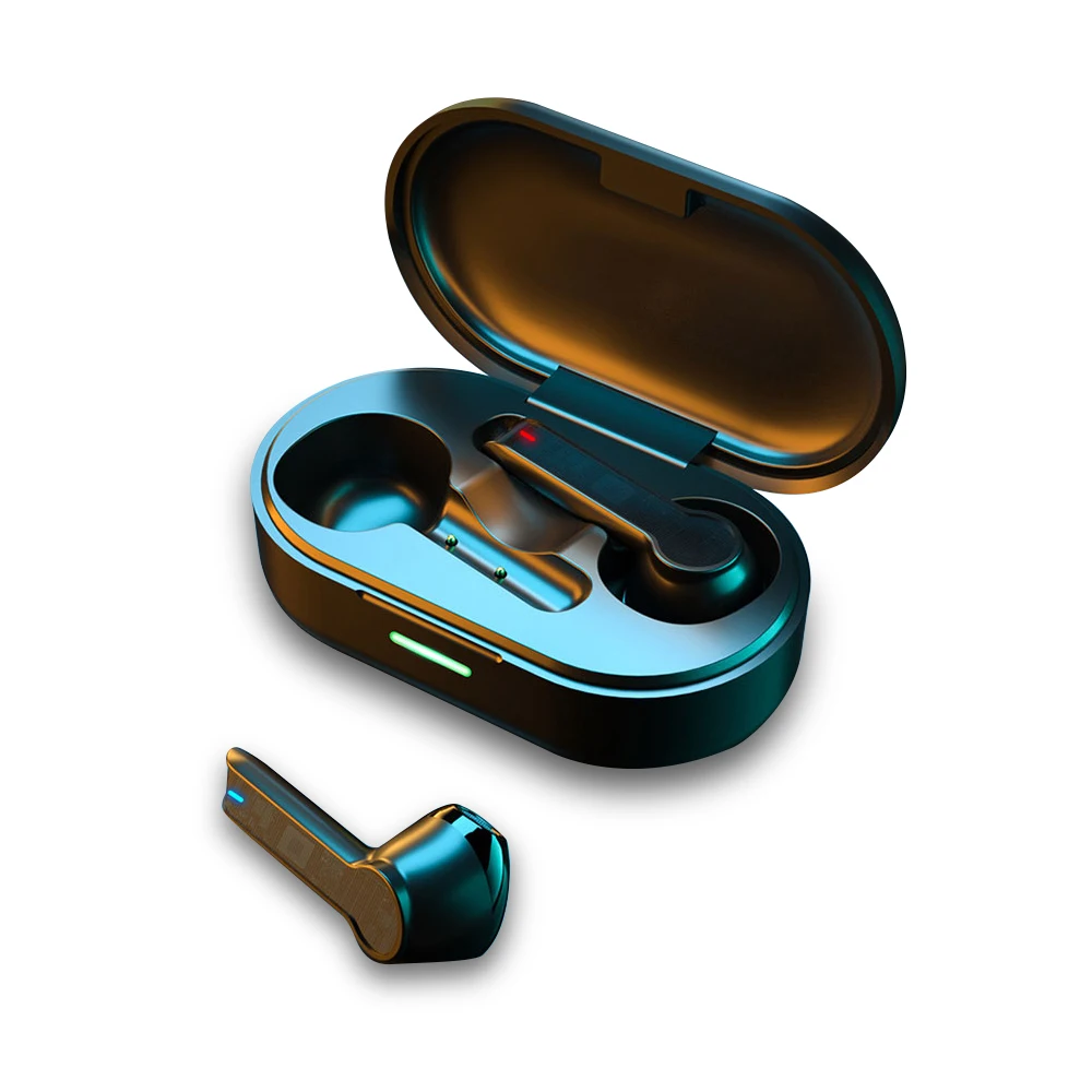 

L32 in-ear earphone amazon tws wireless earbuds new design BT 5.0 True Wireless earphones with Battery Charging Case, Black/black/blue