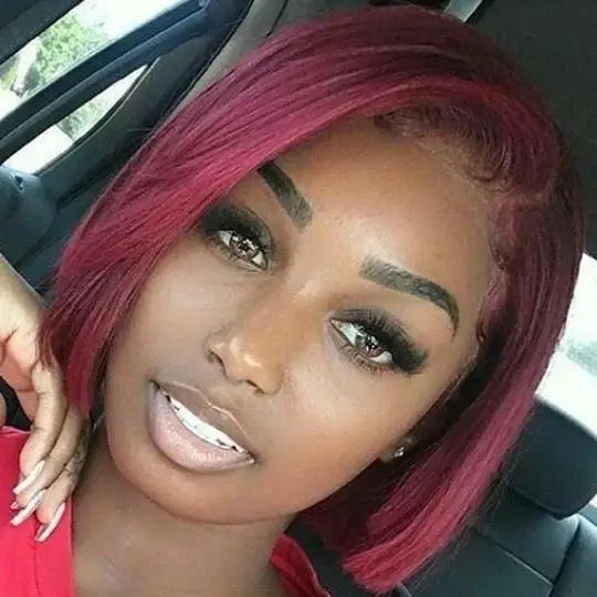 Chemical Fiber Black Brown Yaki Bob Wig Premium Fine Short Afro Blonde Wig