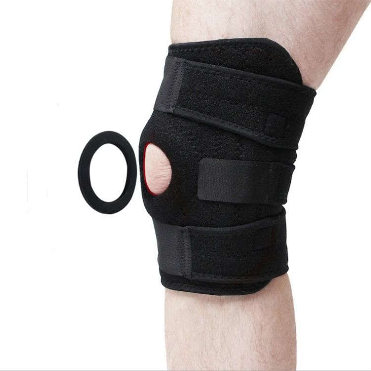 

2021 Non slip new generation knee protector brace support adjustable heavy duty knee pads manufacturer, Black