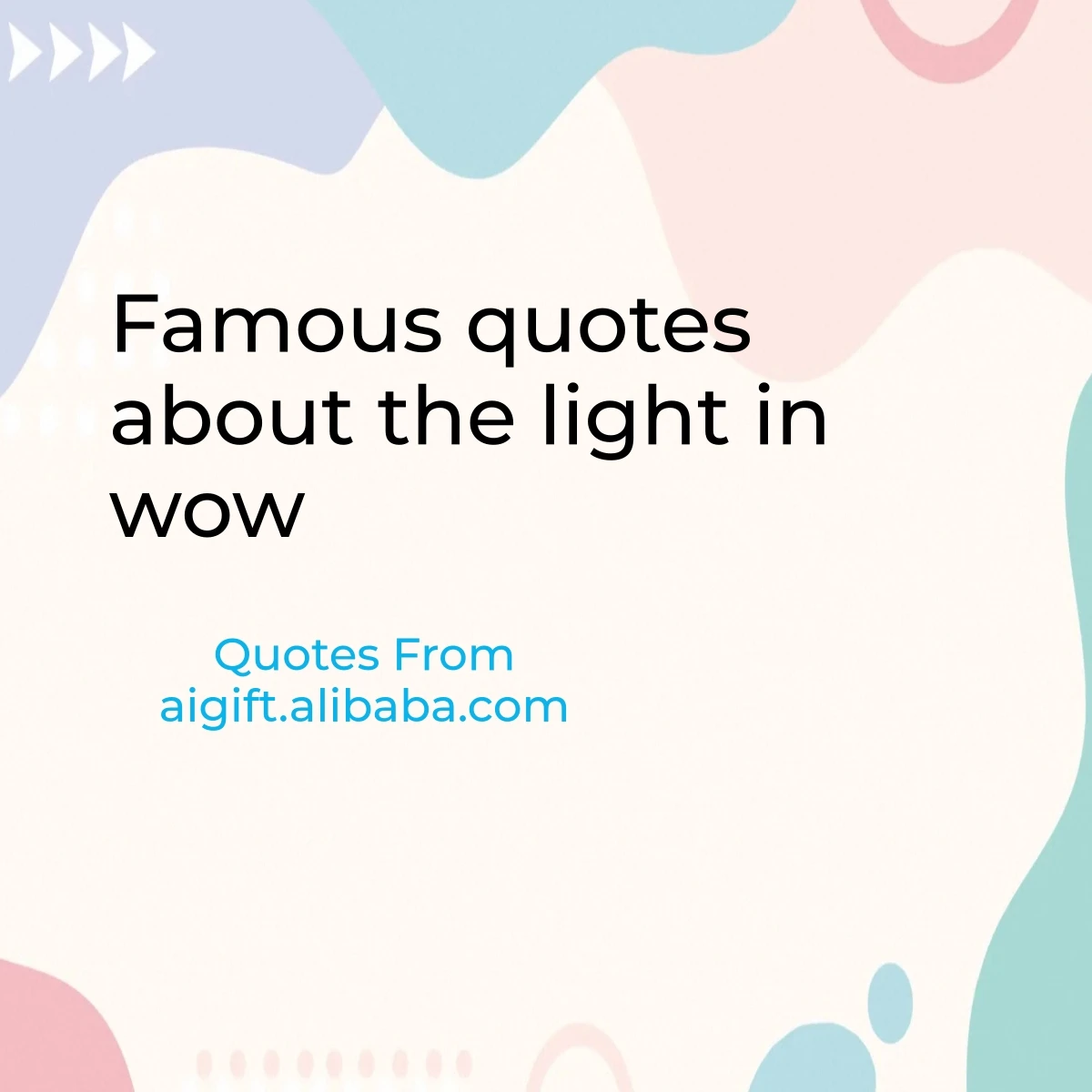 famous quotes about the light in wow