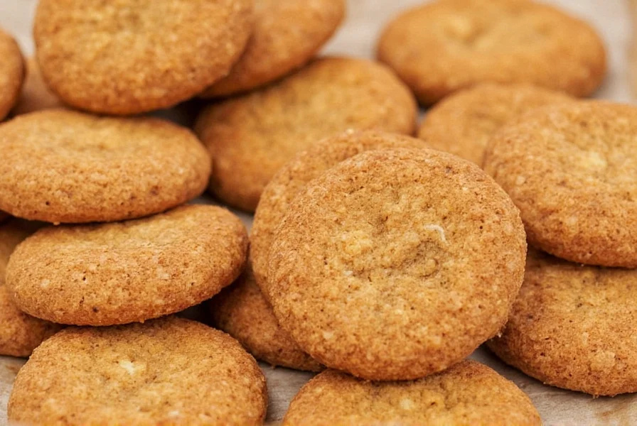 Homemade ginger snaps with fresh ginger root