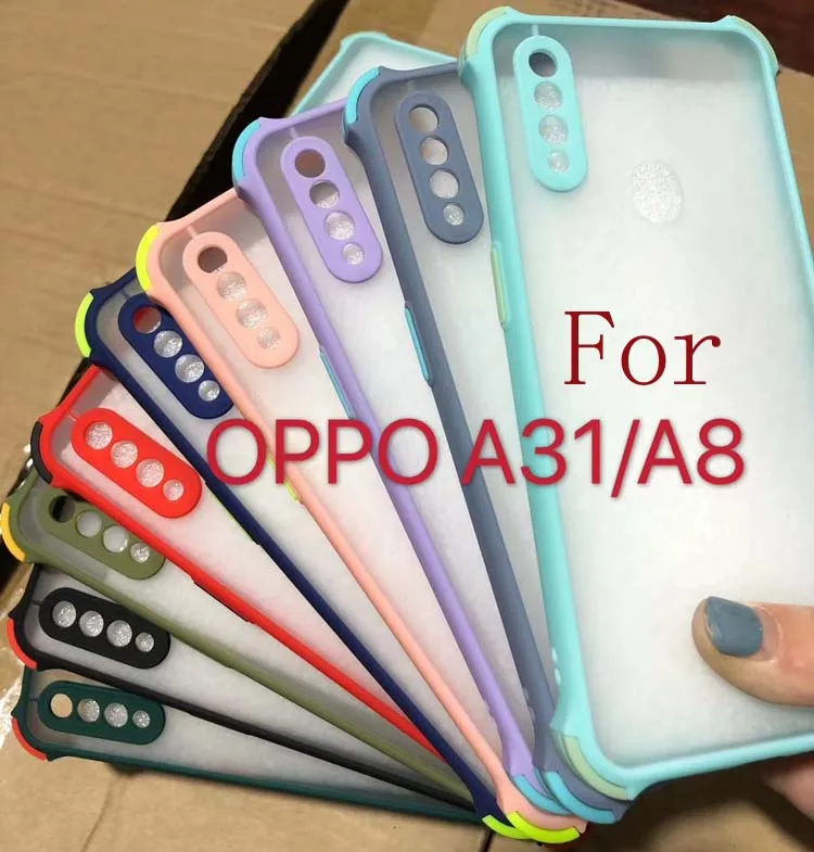 

Luxury Style Shockproof Colorful Key Airbag Skin Feeling Matte 2in1 PC TPU Phone Cover Case For Oppo F9 Pro A7X Realme2 Pro U1