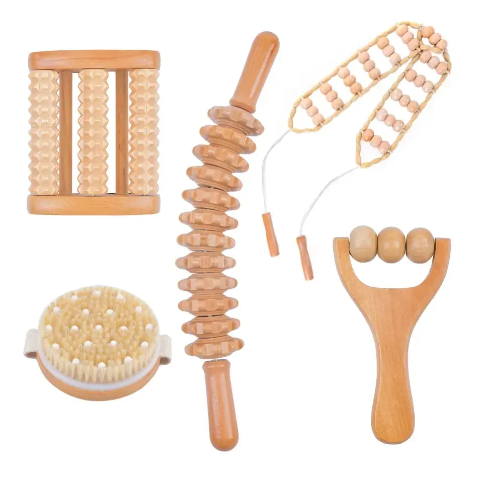 

Wooden Lymphatic Drainage Wood Therapy Massage Tools Colombiana Anti Cellulite Roller Lymphatic Drainage