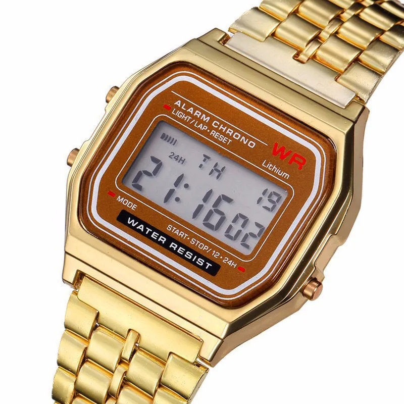 

Led Watches Men Watch Sport, Black and brown
