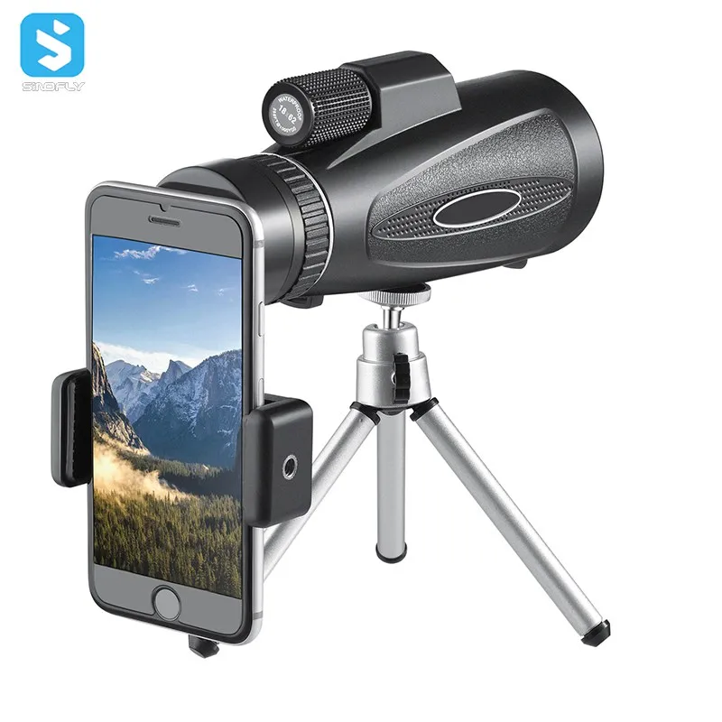 

Wholesale 20X50mm Outdoor waterproof telescopes with Tripod for Travel Concert monocular telescope for Mobile Phones, Black