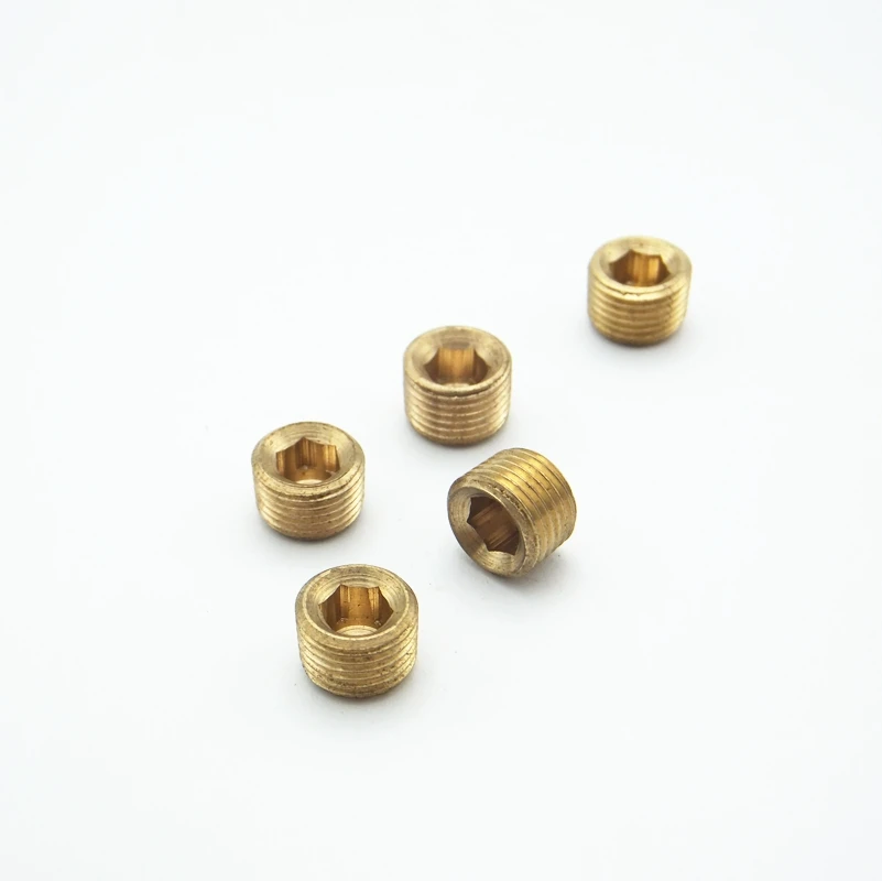 

1/8" Male BSP Hex Socket Brass End Plug Fitting Coupler Connector Adapter