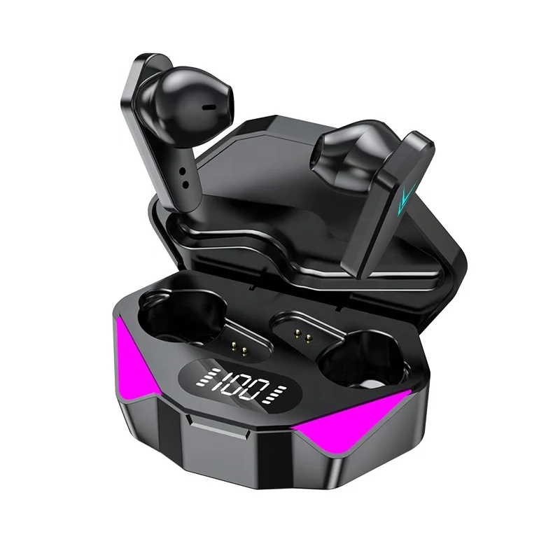 

TWS X15 True Wireless Earbuds Free Gaming Headset rgb LED Gamer Earphones Custom headphon Sport Headphones for Mobile pc ps4 VR