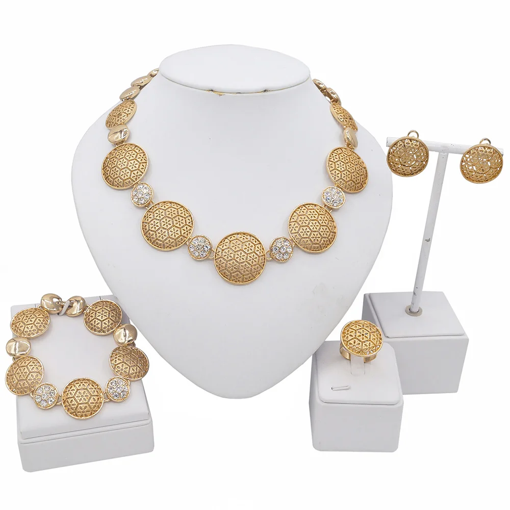 

Hot Selling American 18k Gold Plating Designer Xo Jewellery Set Islamic Clothing Accessories Women Necklace Jewelry Set Gift
