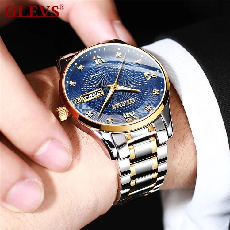 

OLEVS 6603 Mechanical Watch Men Wrist luxury Business luminous Watches Men Waterproof Gold Full-Steel Watch Clock Montre Homme