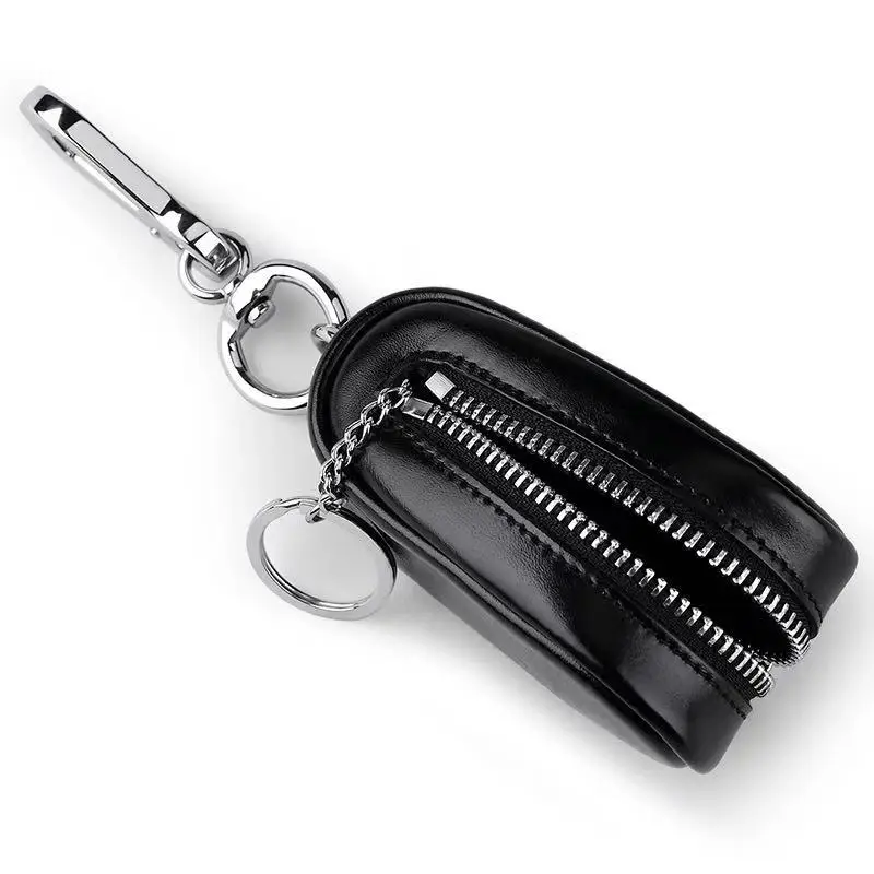 

Genuine Leather Car Key Wallets Men Keys Organizer Housekeeper Zipper Key Case Bag Pouch Purse Mini PL271