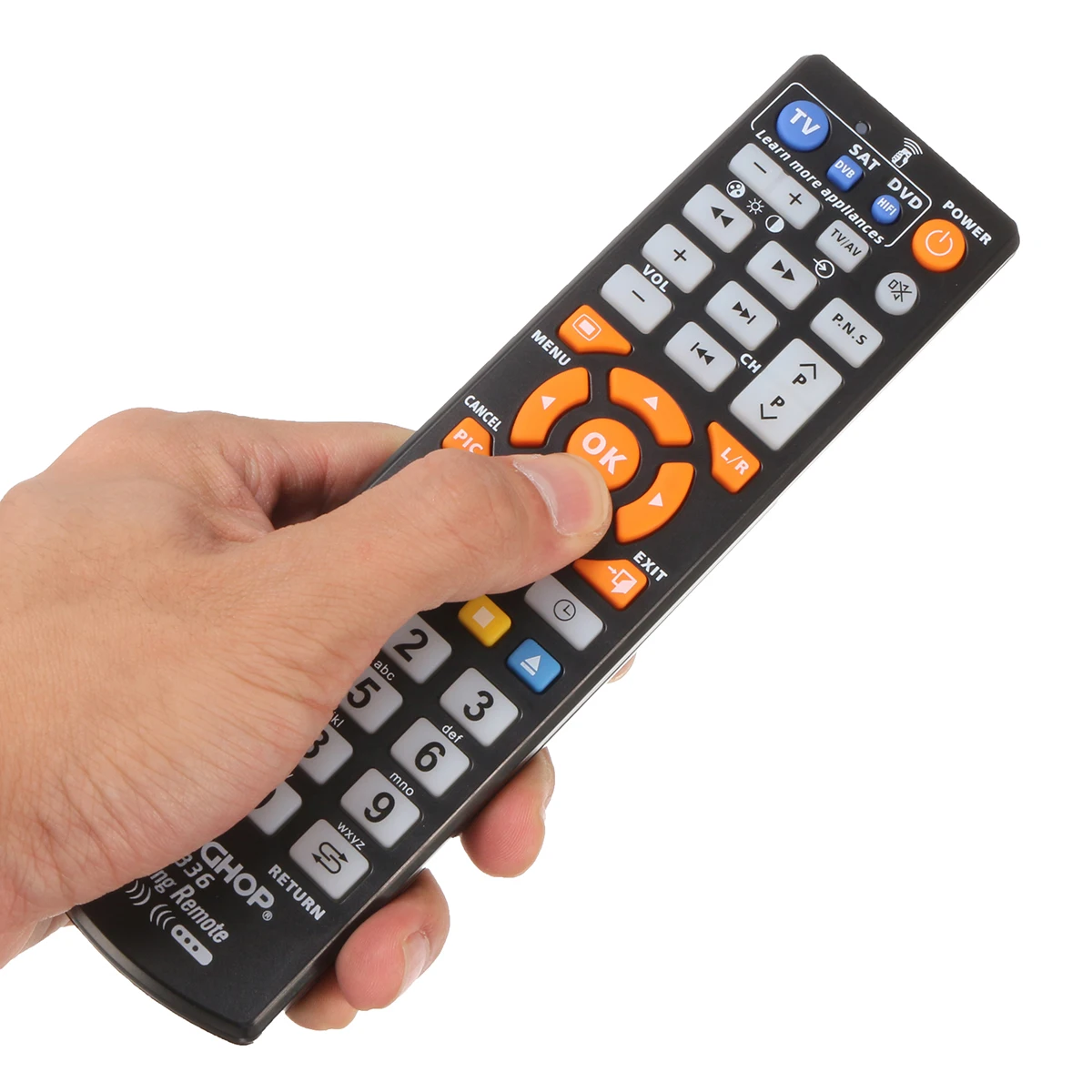 

Chunghop L336 For TV CBL DVD SAT Nobel Universal Smart Controller Learning TV Remote Control