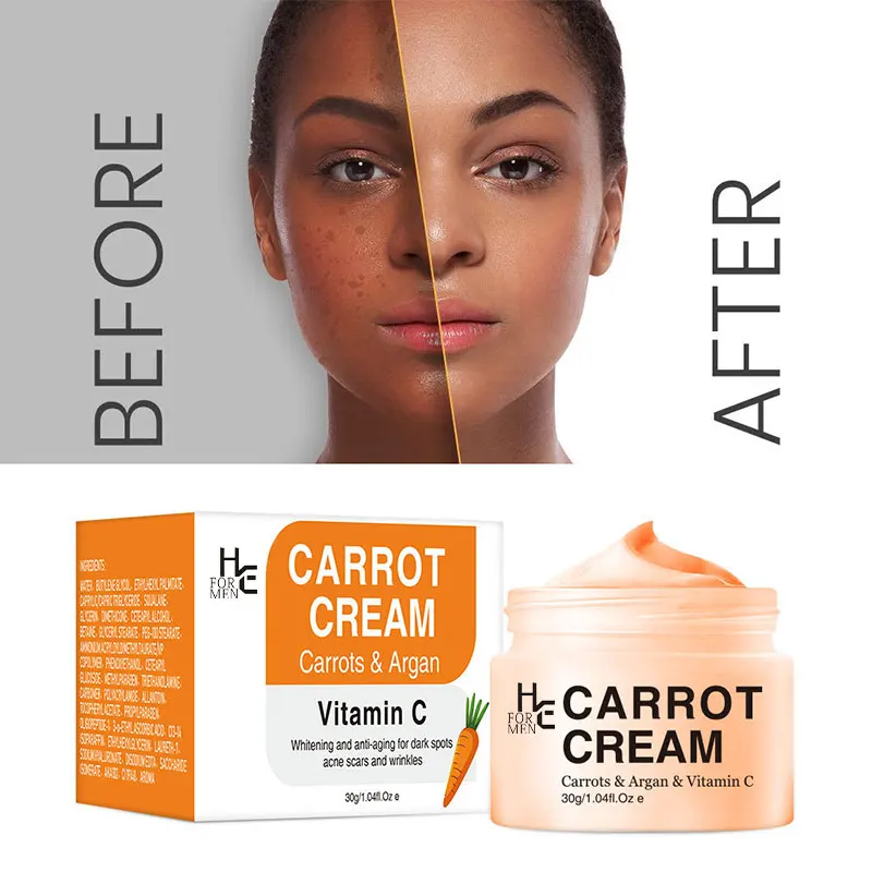 

Wholesale Custom 30g Private Label Natural Organic Face Skin Care Whitening Moisturizing Anti Aging Carrot Cream
