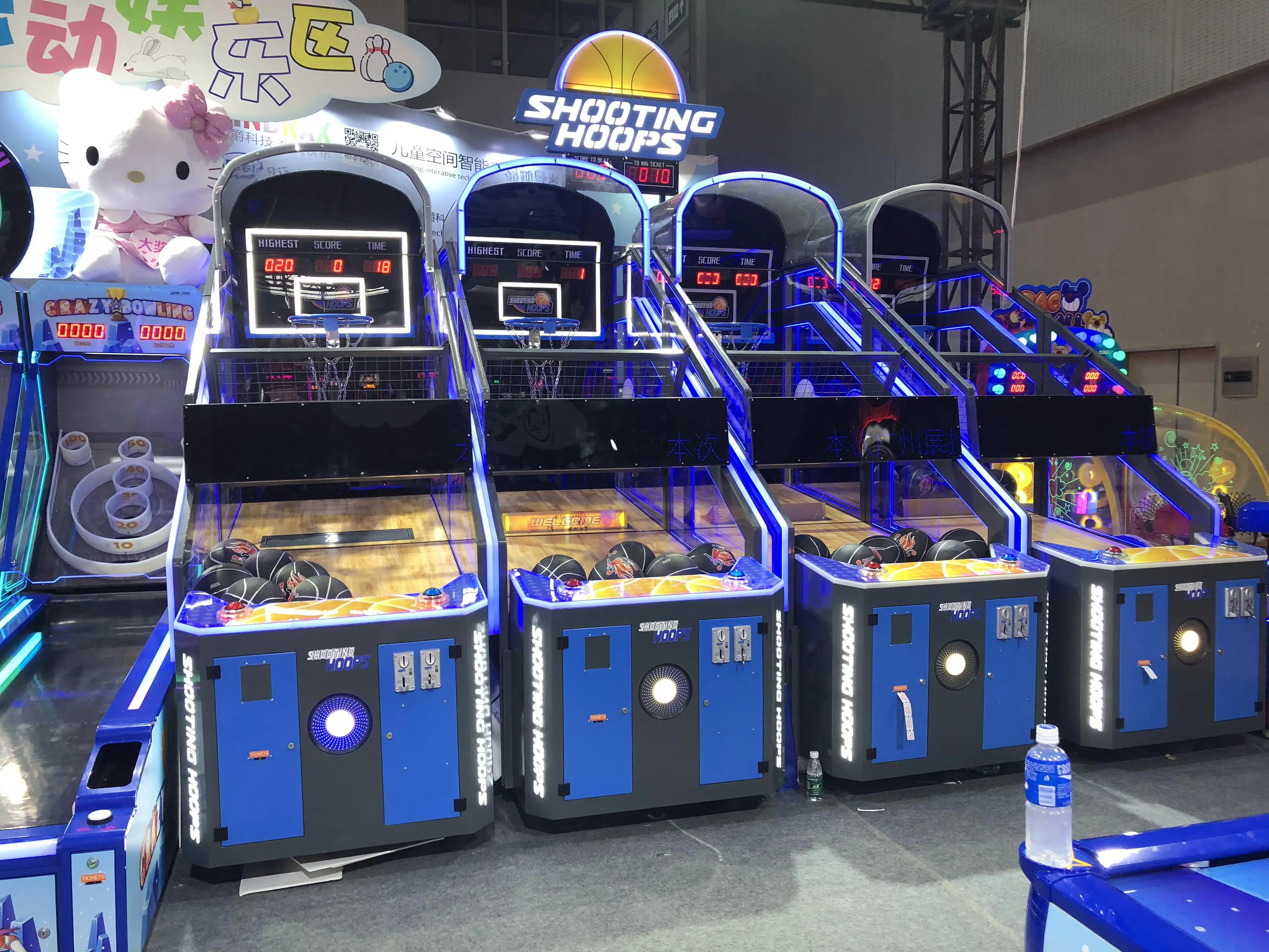 2020 新款高品质投币式街头篮球 3 人街机游戏机